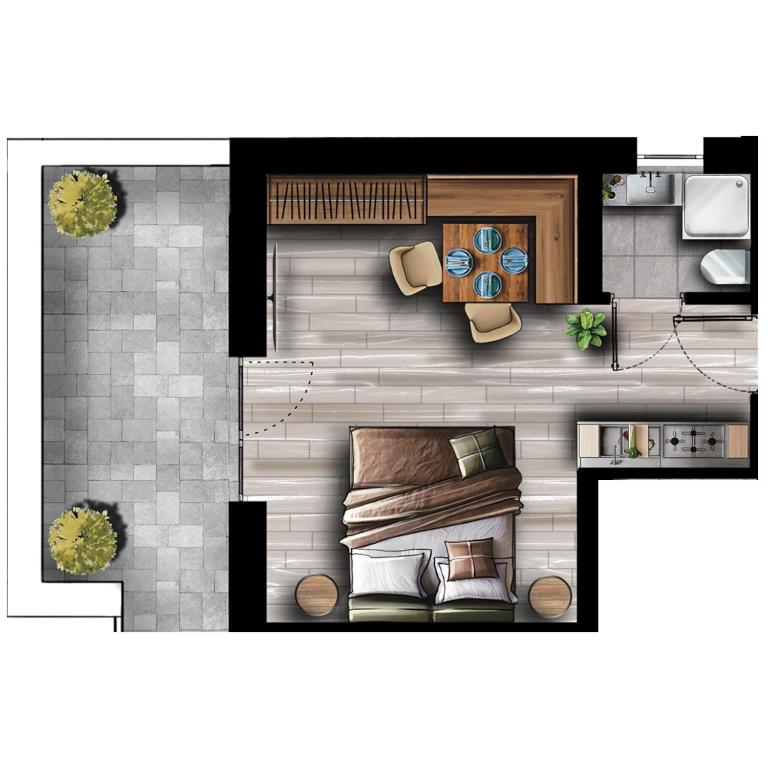Haus Arrez - Estudio con terraza - 2