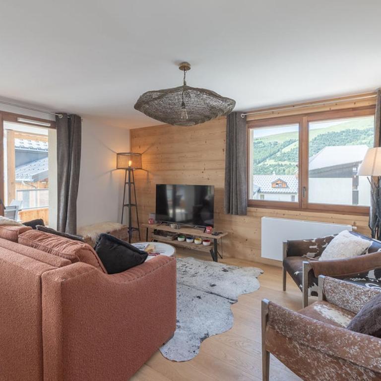 Alpe d'Huez Houses - Chez Cathy - Fermes de l'Alpe - Fabuleux 2 chambres neuf pour 6 personnes - Apartamento con vistas a las montañas - 5