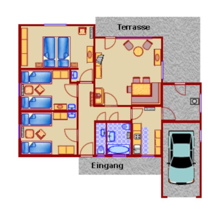 Landhaus Margarete im Feriendorf Reichenbach - Three-Bedroom House with Terrace - 32