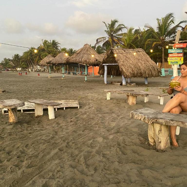 Refugio olgamar, Cabaña con kiosco cerca al mar - Casa - 5
