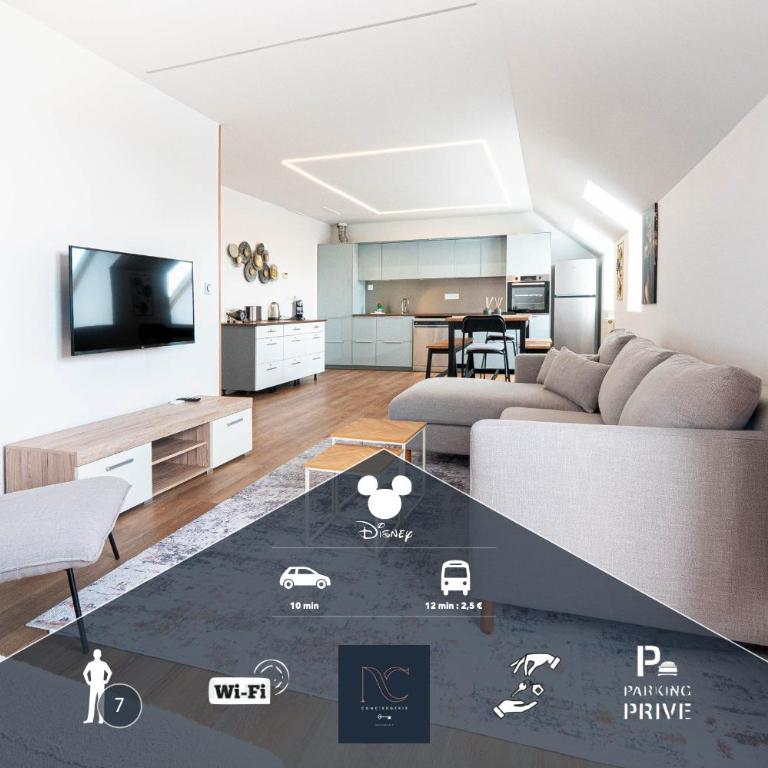 Disneyland-Paris, 7 pers, parking privé, Wi-Fi - Apartment mit 2 Schlafzimmern - 1