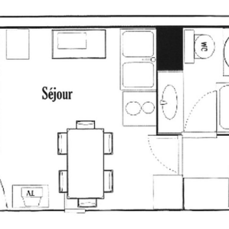 Studio cabine aux Saisies, 4 pers, parking - Monolocale - 4