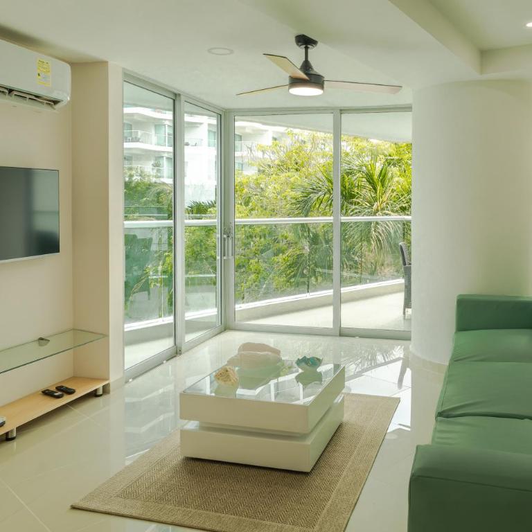 Exclusivo apartamento de lujo frente al mar en Los Morros, con acceso directo y privado a la mejor playa de Cartagena - Two-Bedroom Apartment with Balcony and Sea View - 16