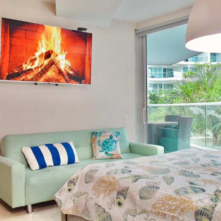 Exclusivo apartamento de lujo frente al mar en Los Morros, con acceso directo y privado a la mejor playa de Cartagena - Two-Bedroom Apartment with Balcony and Sea View - 20