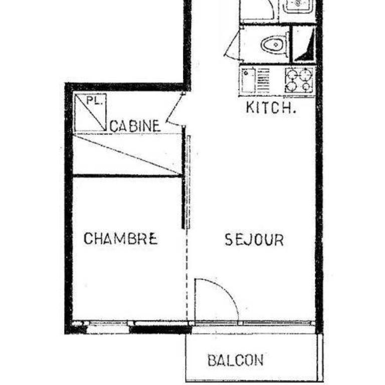 Studio rénové style montagne pour 4 pers aux Menuires, balcon est, accès direct pistes - FR-1-452-22 - Studio - 20