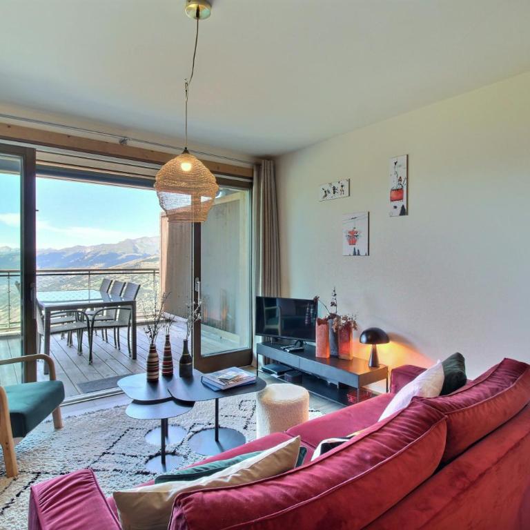 ARC 1600, Résidence Premium LE RIDGE, Appartement 08 personnes Vue Montagne - Ski aux pieds - Sauna, Hammam, Piscine intérieure chauffée, Salle de sport & fitness - Apartment mit 3 Schlafzimmern und Bergblick - 3