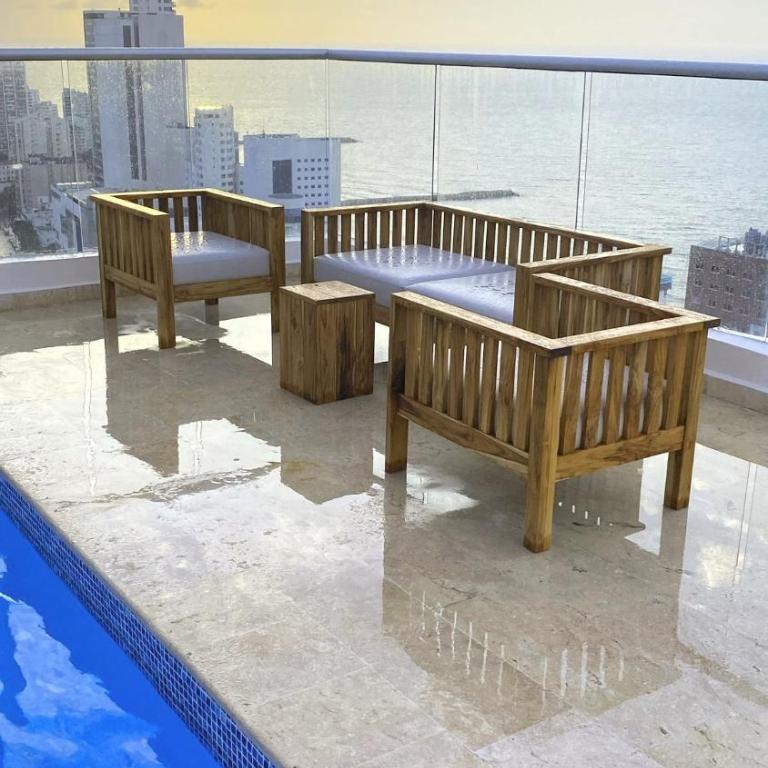 Duplex moderno con piscina a pasos del mar - One-Bedroom Apartment - 33