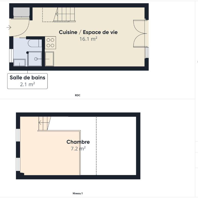 750m de la plage- Studio avec petit jardin pour 2 - Studio - 14