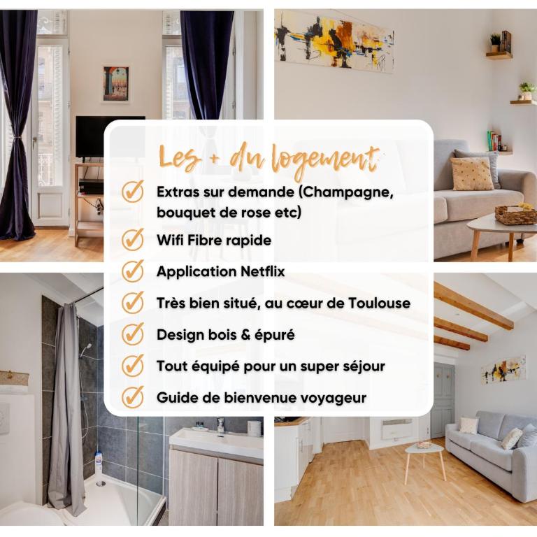 Ô Merveilleux Compans - Centre ville Toulouse - Wifi, TV - Apartment mit 1 Schlafzimmer - 3