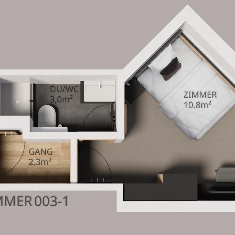 Apart Maximilian - Economy Einzelzimmer - 1