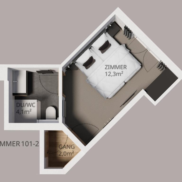 Apart Maximilian - Doppelzimmer mit Balkon - 1