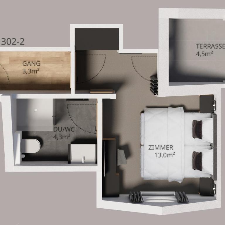 Apart Maximilian - Doppelzimmer mit Balkon - 3