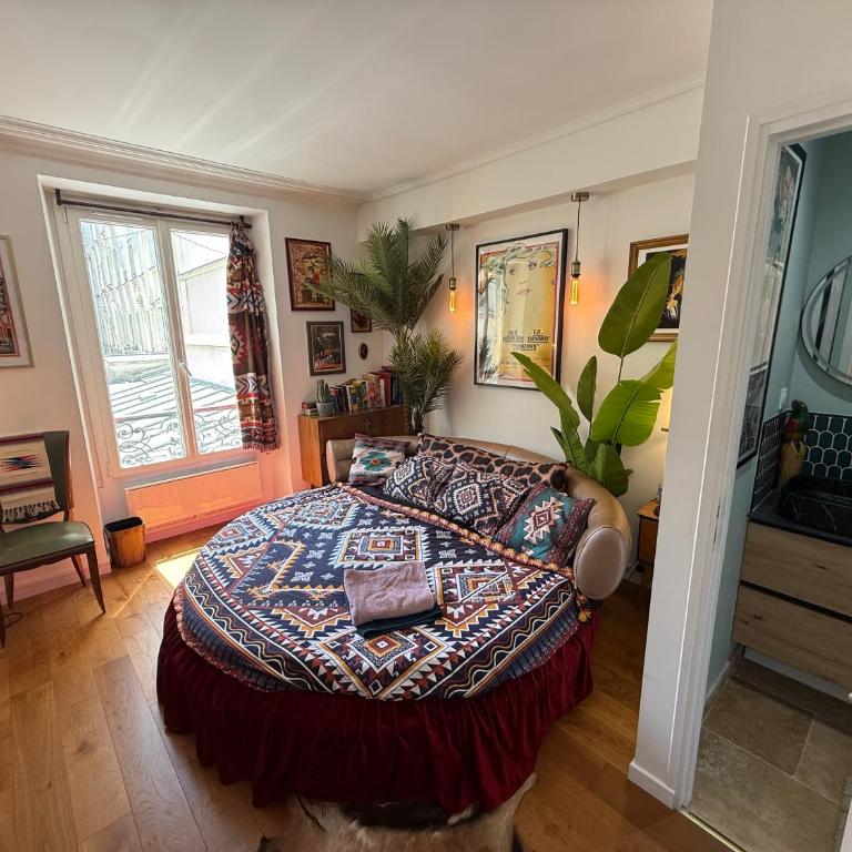 Chambre rétro - Chambre Double avec Salle de Bains Privative - 1