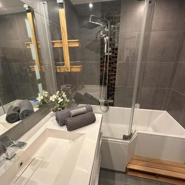 Superbe 3pièces, balcon, garage, clim, piscine - Appartement 2 Chambres - 17