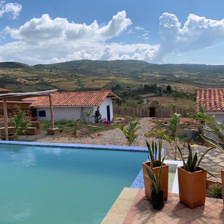 Refugio en Barichara con piscina, jardines y atardeceres únicos - Villa de 2 dormitorios - 12