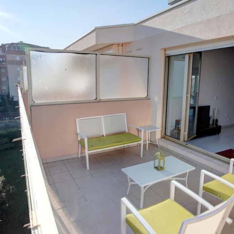 Charmant 2 p, piscine, terrasse, aperçu mer, proximité Cannes, Antibes, Monaco - Appartamento con 1 Camera da Letto - 7