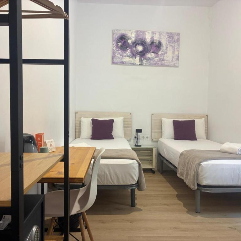 Hostal la Palmera - Twin Room with Shared Bathroom and Private Shower - 16