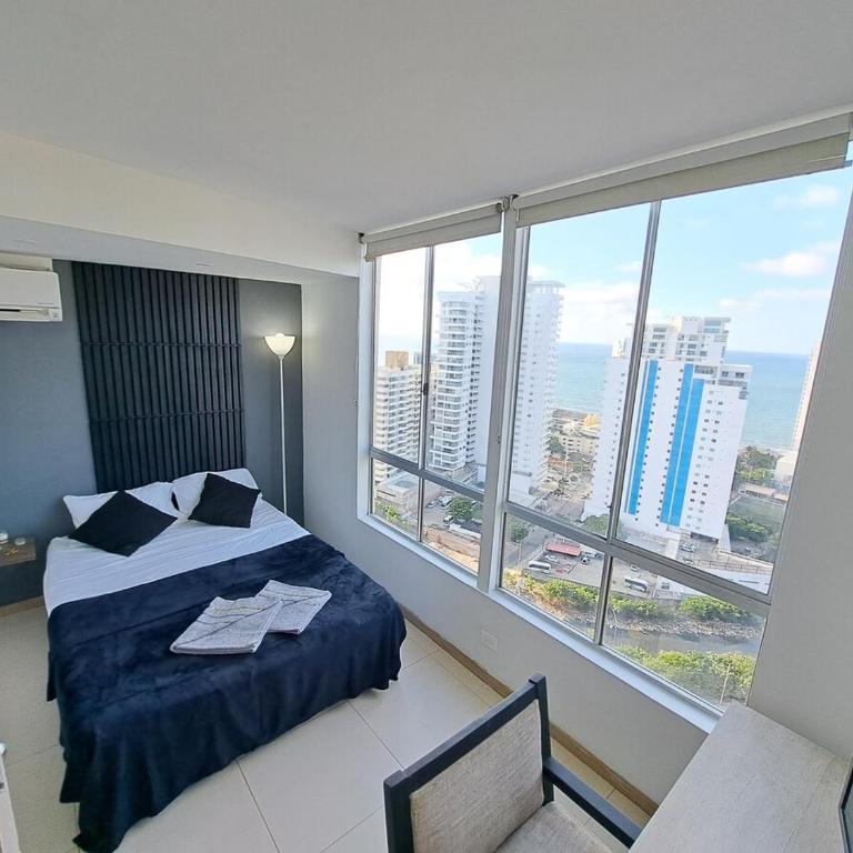 Apto con vista al mar y cerca a todo en Cartagena - Three-Bedroom Apartment - 34