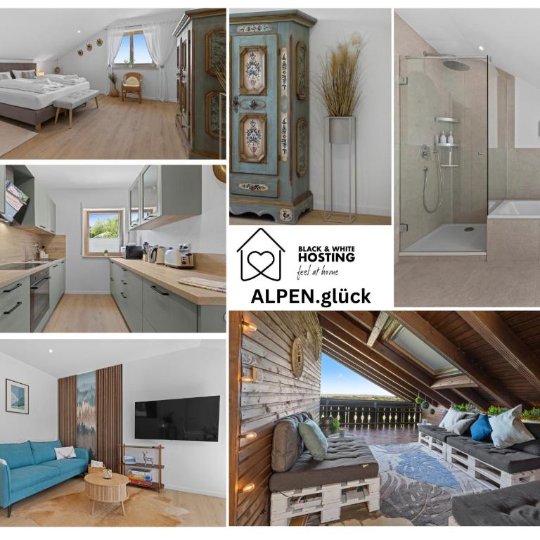 ALPENglück - Stylisches Dachgeschoss-Apartment mit Bergblick, großer Balkon & 3 Schlafzimmern - Apartment mit 3 Schlafzimmern - 1