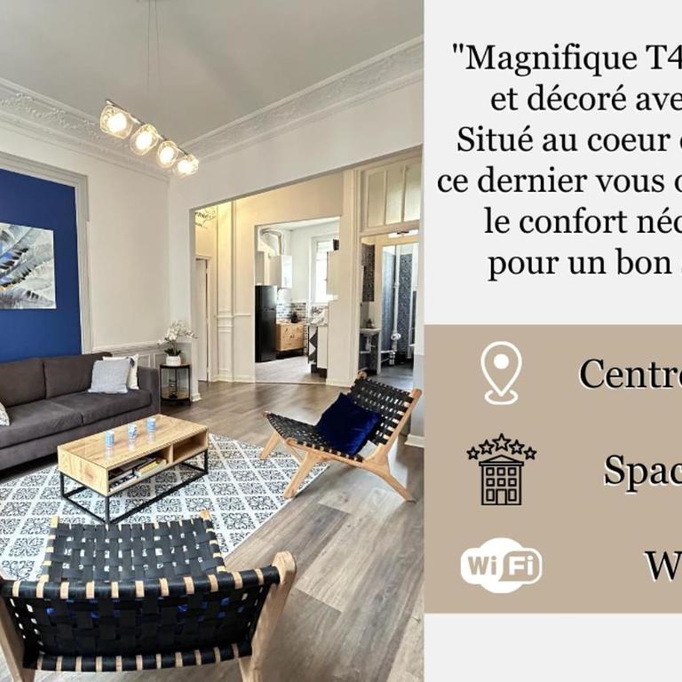 Le cœur de Reims magnifique 3 chambres au centre - Appartamento con 3 Camere da Letto - 5