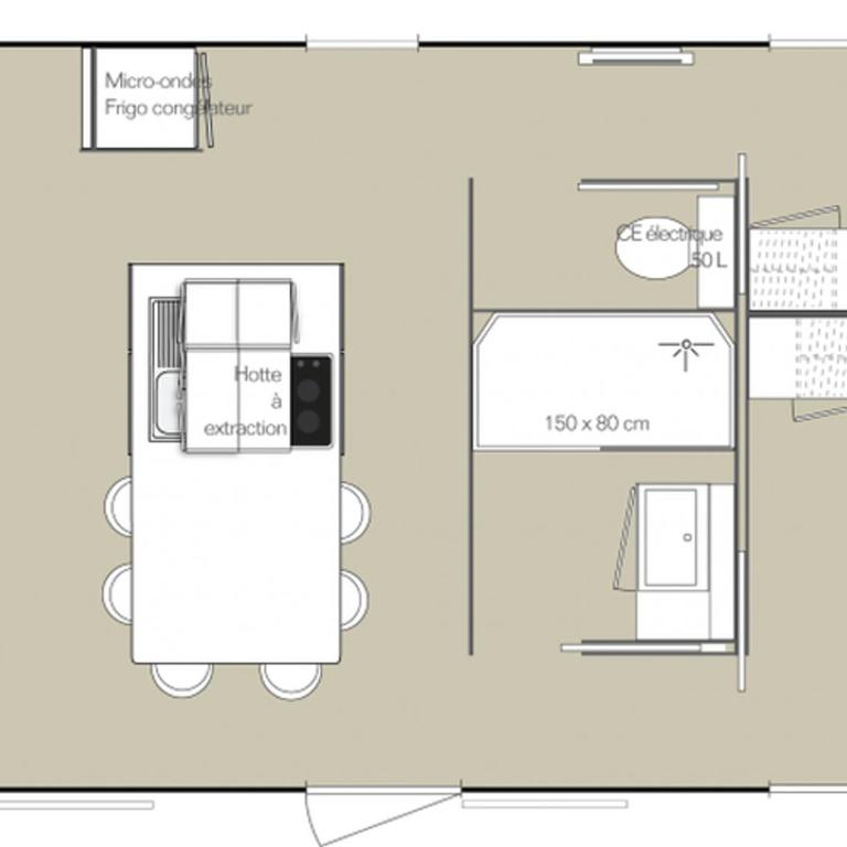 Mobil-home 40m² avec Terrasse, 5 Personnes, Coffre-fort - API-1-52-694 - Casa Móvil - 9