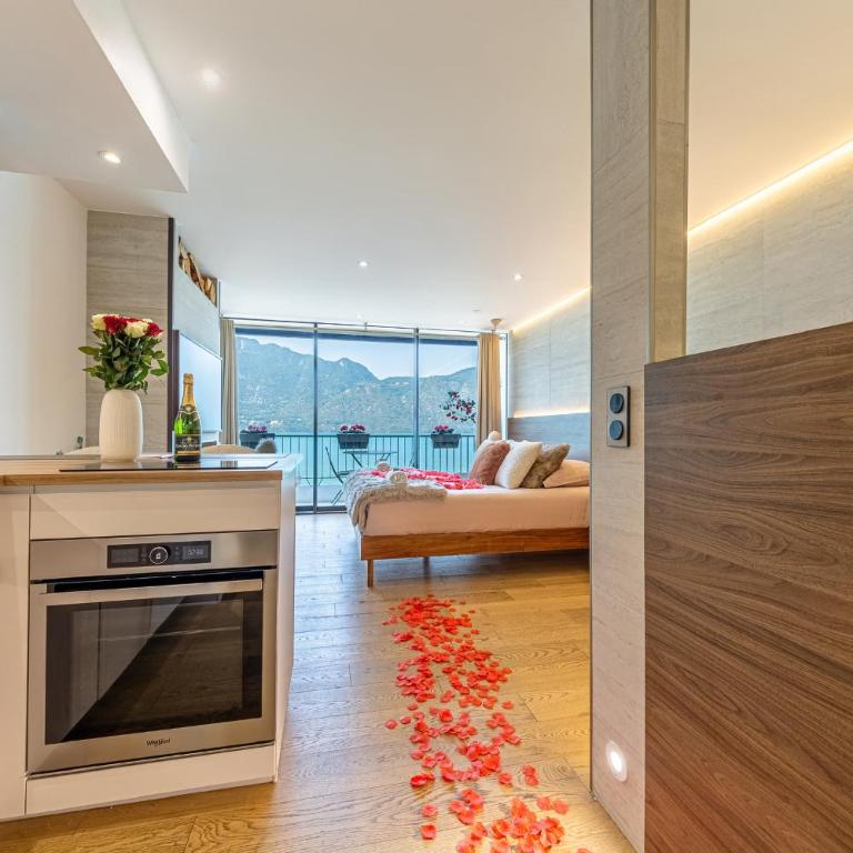 Le Rivage Alpin, Balnéothérapie, Vue lac - Apartment mit 1 Schlafzimmer - 23