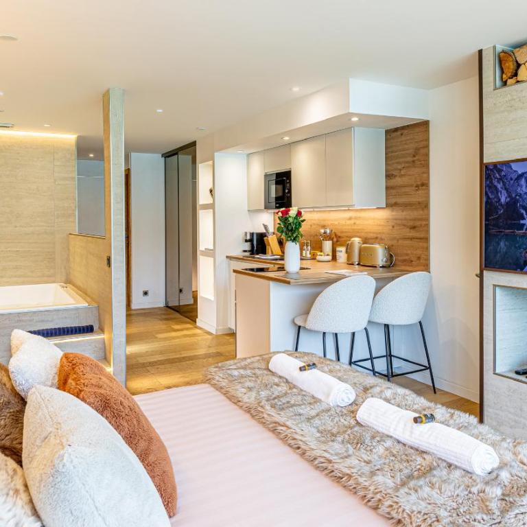 Le Rivage Alpin, Balnéothérapie, Vue lac - Apartment mit 1 Schlafzimmer - 29
