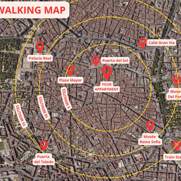 3 min walk - Puerta del Sol - AC Every Room - Desk - Two-Bedroom Apartment - 10