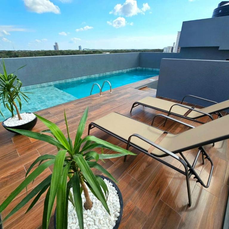 Monoambiente, SmatTV, Pisina, AC - One-Bedroom Apartment - 1