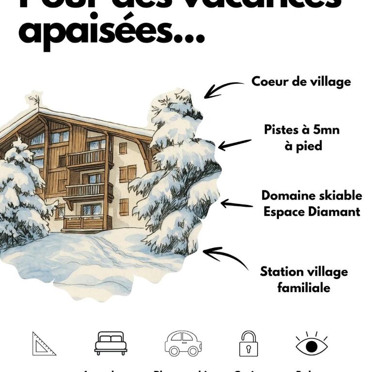 Appartement Crest Voland - Aux pieds des pistes - Apartamento de 1 dormitorio - 4