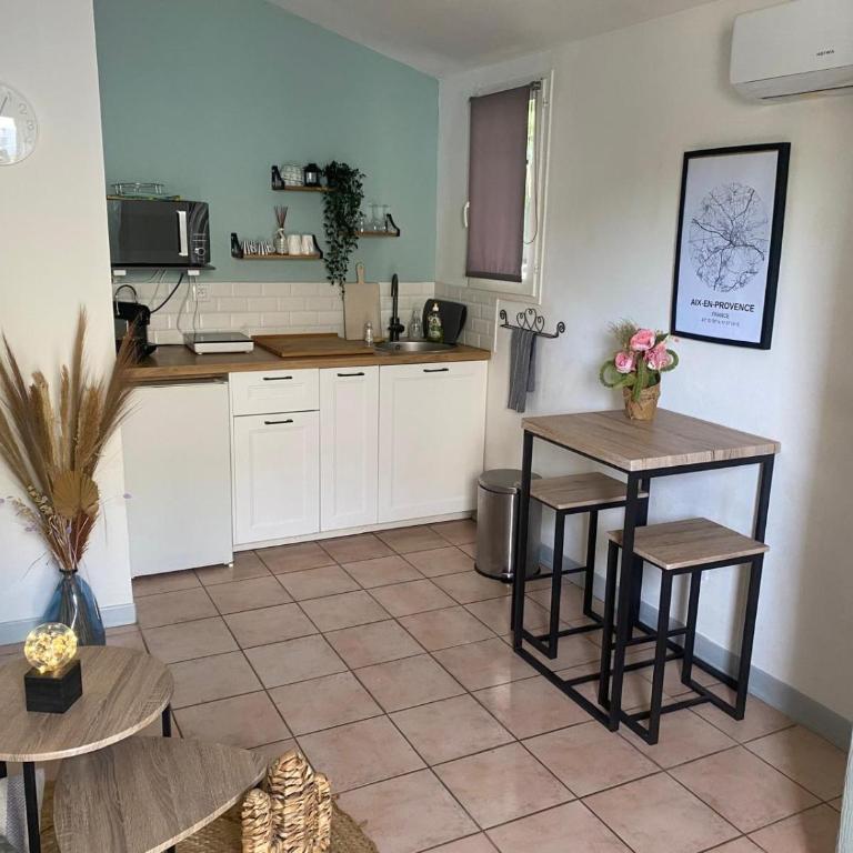 Aix-en-Provence, Charmant studio idéalement situé avec Clim et linge fourni - Appartement 1 Chambre - 9