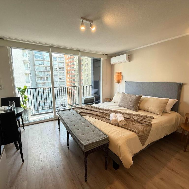 HOM I WiFi AA 4 minutos del Metro Santa Lucia - Apartment - 7