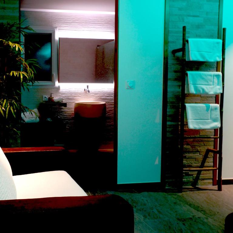 Cocon D'amour En Luberon - Chambre Spa a proximite de l'Isle sur la Sorgue - Chambre Lit King-Size avec Baignoire Spa - 11