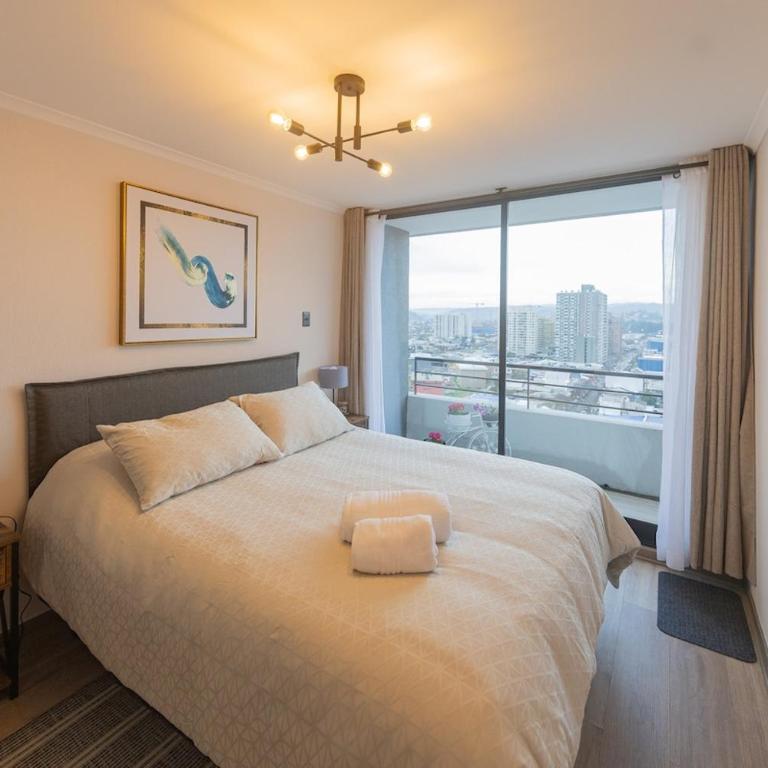 Departamento, Centro Concepción con Estacionamiento - Two-Bedroom Deluxe Apartment with Balcony - 14