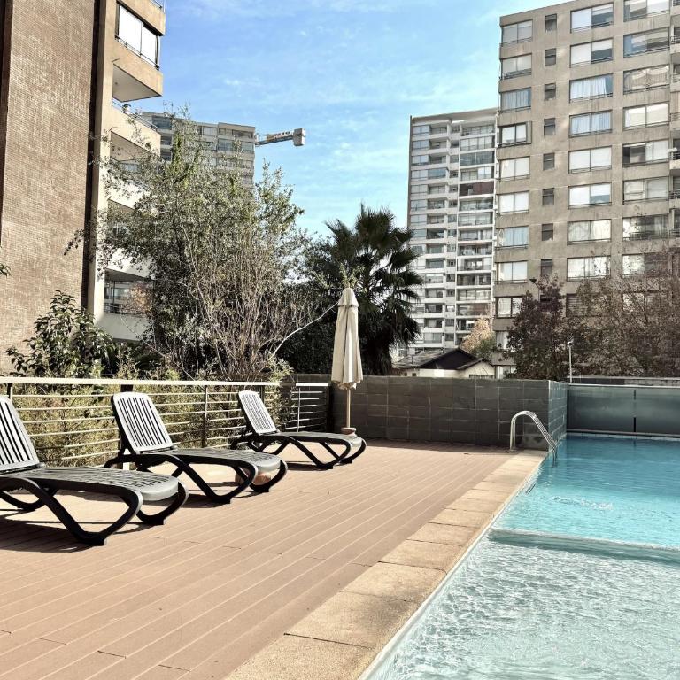 Metro Manquehue, Zona comercial, WIFI, Amplia terraza - Apartamento de 1 dormitorio - 10