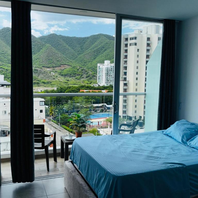 Apartamento en el Rodadero, Santa Marta-Sky Tower - One-Bedroom Apartment with Balcony and Mountain View - 6