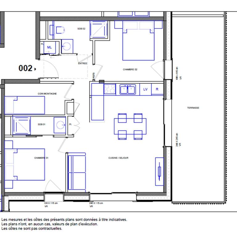 Appartement Haut de Gamme neuf avec terrasse de 25m2 - 6 personnes - App 002 - Appartement 3 Chambres Premium avec Balcon - 17