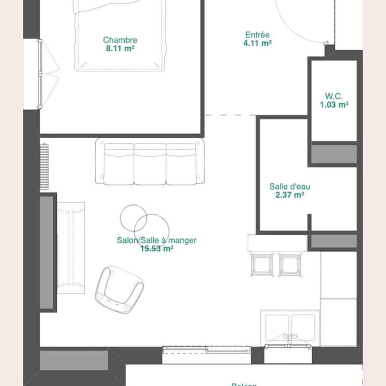 La Villa du Bois d'Amour - Apartment mit Balkon - 1