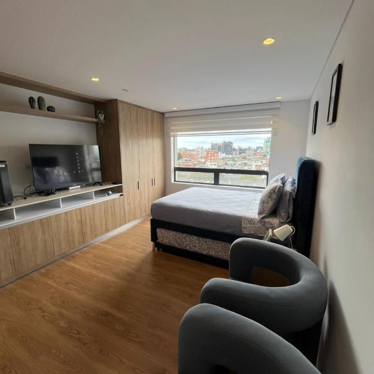 Aparta-estudio Corferias más Parqueadero gratis - Apartamento de 1 dormitorio - 3