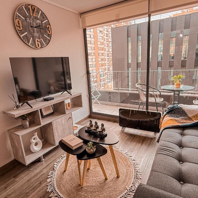 Apartamento Santiago de Chile, sofá cama, Piscina, lavandería - Apartamento de 1 dormitorio - 1