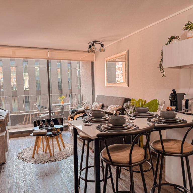 Apartamento Santiago de Chile, sofá cama, Piscina, lavandería - Apartamento de 1 dormitorio - 23