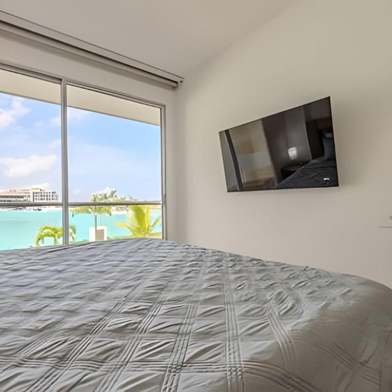 Vista a Laguna cristalina + 2 alc + parking - Two-Bedroom Apartment with Pool View - 8