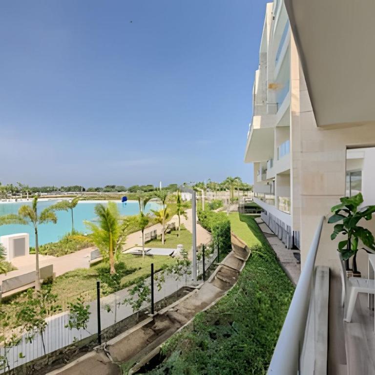 Vista a Laguna cristalina + 2 alc + parking - Two-Bedroom Apartment with Pool View - 15