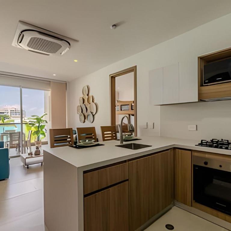 Vista a Laguna cristalina + 2 alc + parking - Two-Bedroom Apartment with Pool View - 31