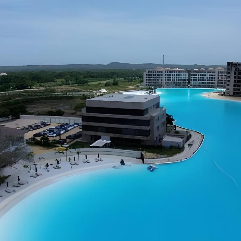 Vista a Laguna cristalina + 2 alc + parking - Two-Bedroom Apartment with Pool View - 44