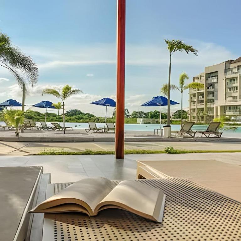 Vista a Laguna cristalina + 2 alc + parking - Two-Bedroom Apartment with Pool View - 57