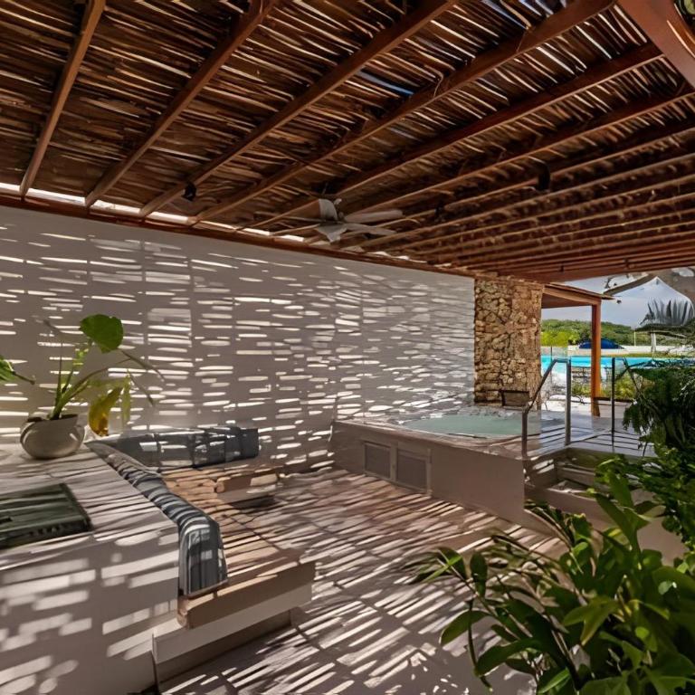 Vista a Laguna cristalina + 2 alc + parking - Two-Bedroom Apartment with Pool View - 70
