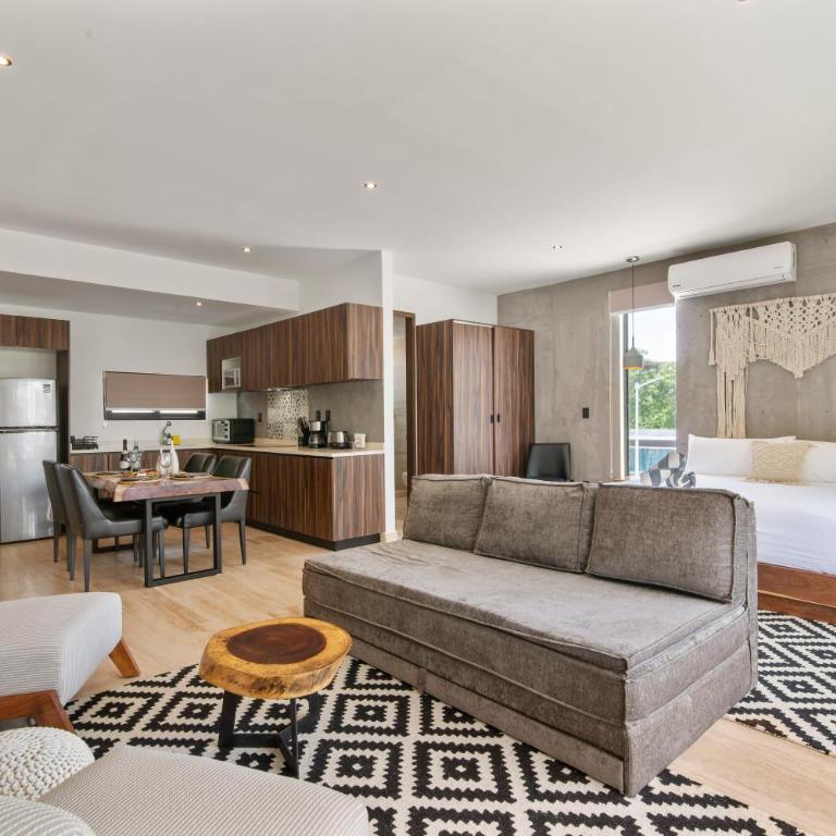 Unwind | Private Balcony & Rooftop Pools | Casago - Apartamento Estudio con cama grande - 1