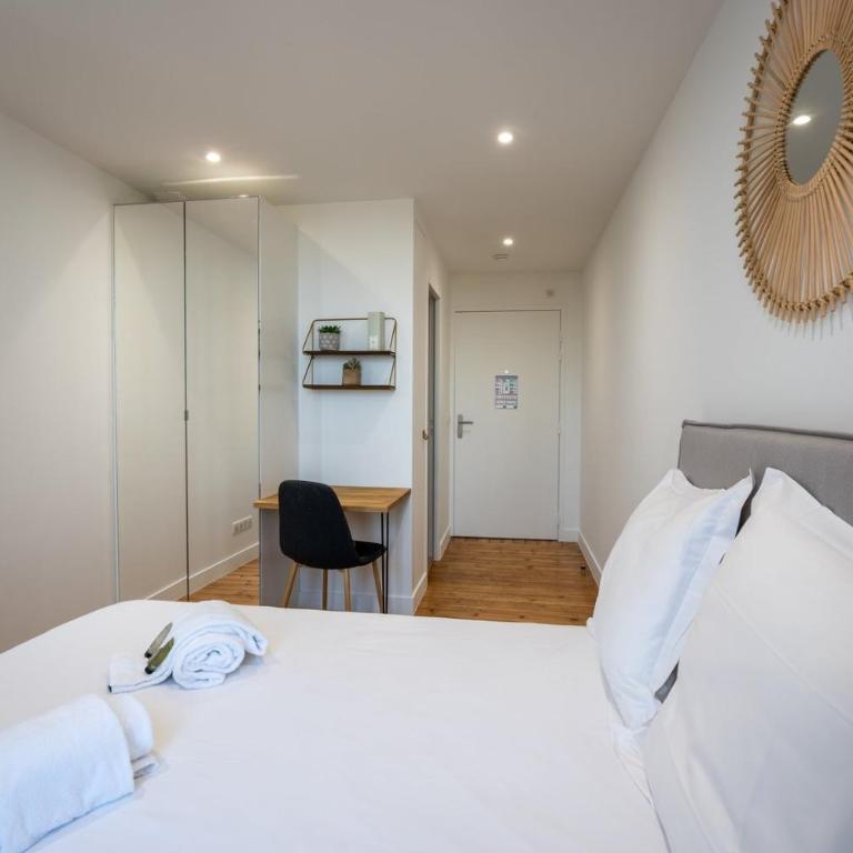 Résidence Coliving Bordeaux : Chambres Privées Tout Inclus - Chambre Double avec Salle de Bains Privative - 2