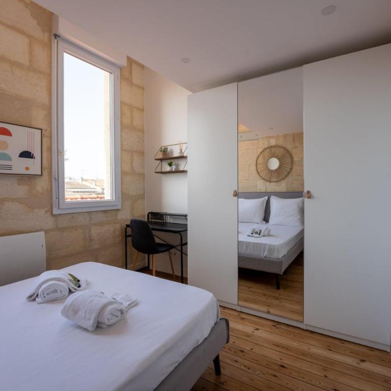 Résidence Coliving Bordeaux : Chambres Privées Tout Inclus - Chambre Double avec Salle de Bains Privative - 3